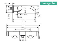 MEDIDAS MONOMANDO BAÑO VIVENIS HANSGROHE